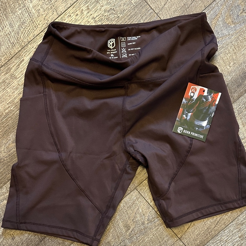 Born Primitive Women's Athletic Shorts - Dark Brown